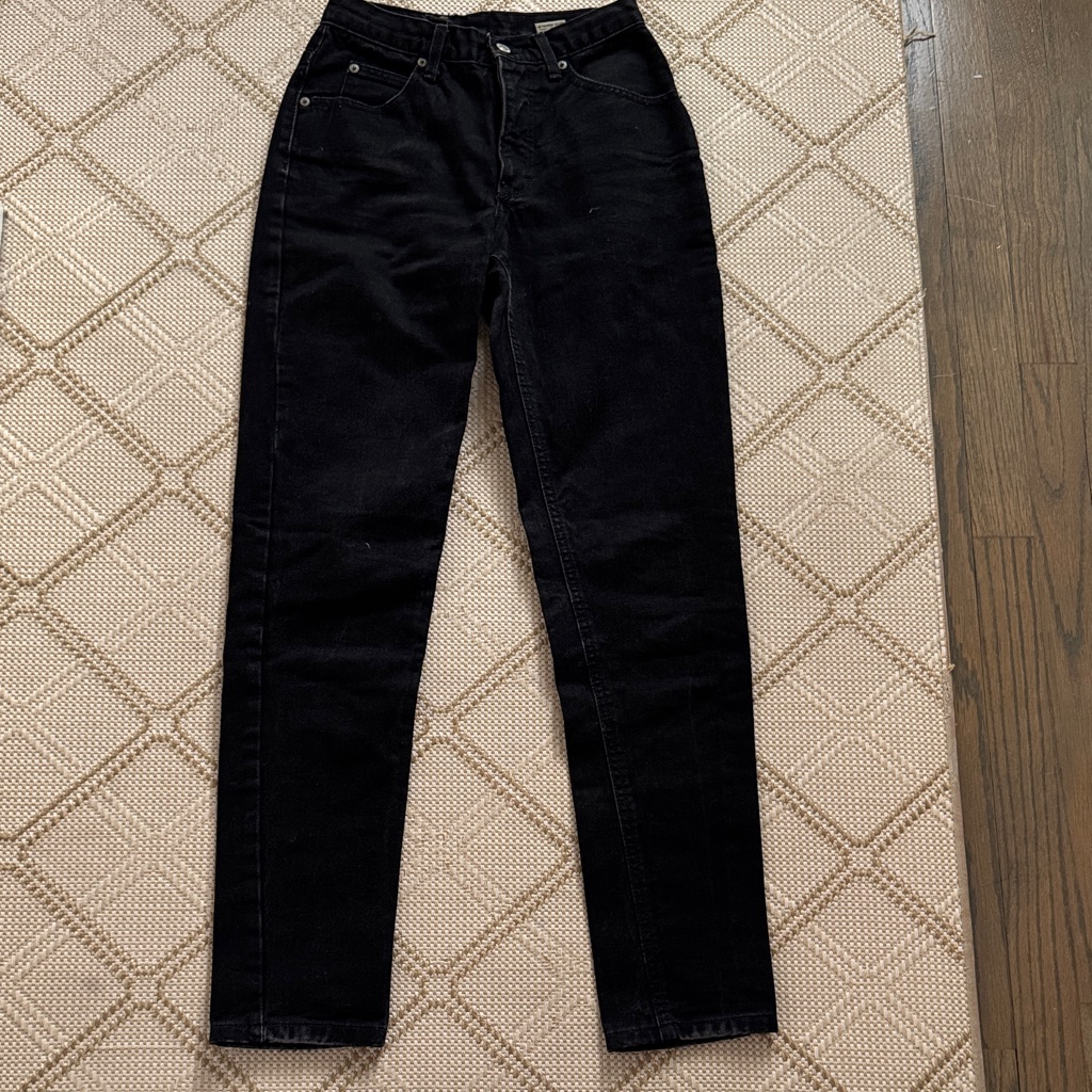 Vtg Y2k Calvin Klein Women's Black Straight Leg Jeans, Size 4